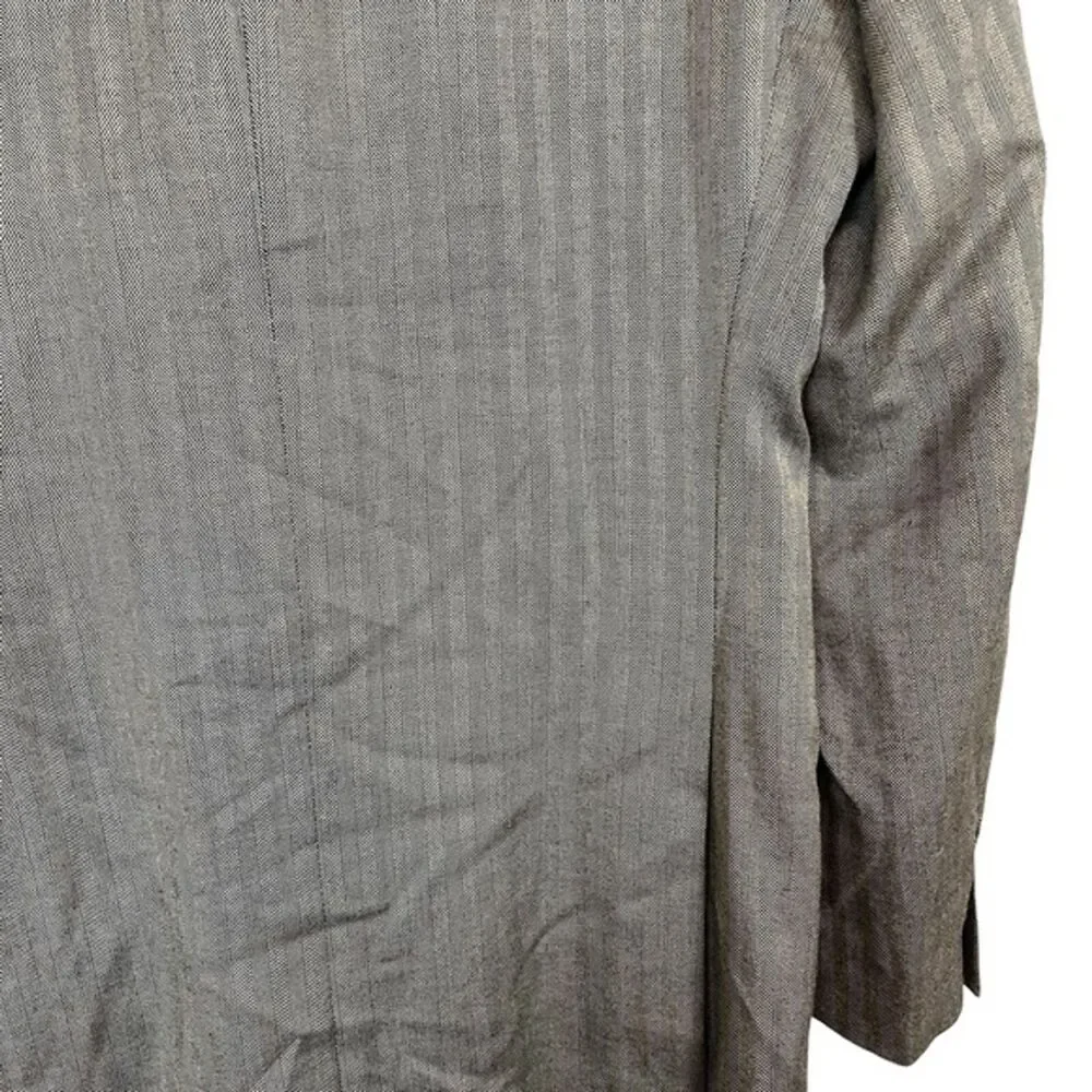 Lauren Ralph Lauren Slim Men's Herringbone Silk Wool 2 Button Blazer Jacket 40 L